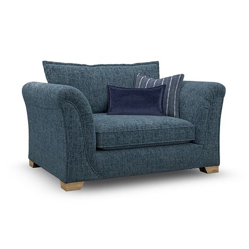 Milldale Loveseat in  Milo Navy Fabric with Navy Scatters