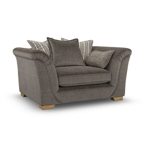 Milldale Pillow Back Loveseat in Garda Moody Fabric with Earth Scatters