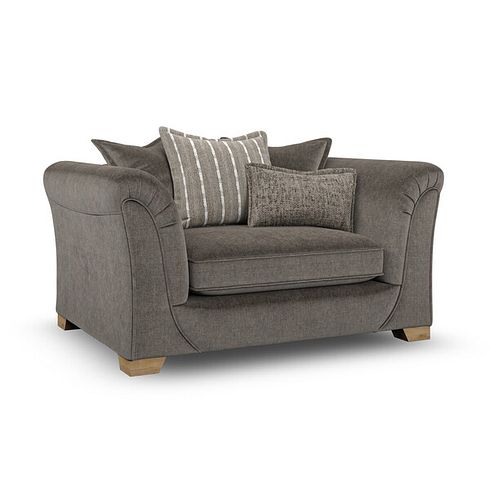 Milldale Pillow Back Loveseat in Garda Moody Fabric with Earth Scatters