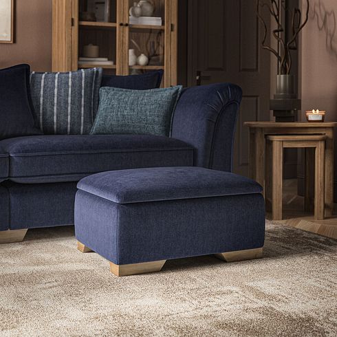Milldale Storage Footstool in Garda Atomic Fabric