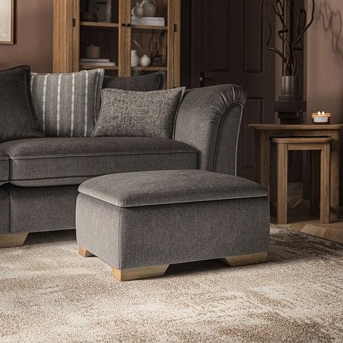 Milldale Storage Footstool in Garda Moody Fabric