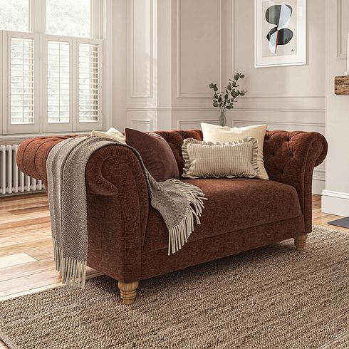 Montgomery 2 Seater Sofa in Arlan Copperwood Fabric
