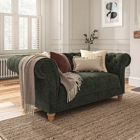 Montgomery 2 Seater Sofa in Arlan Mossy Fabric