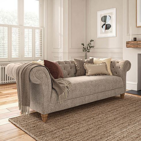 Montgomery 3 Seater Sofa in Arlan Abalone Fabric