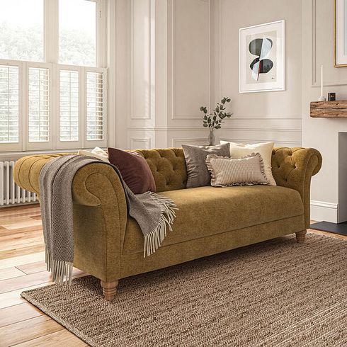 Montgomery 3 Seater Sofa in Arlan Honeycomb Fabric
