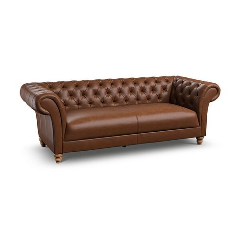Montgomery 3 Seater Sofa in Chestnut Brown Leather