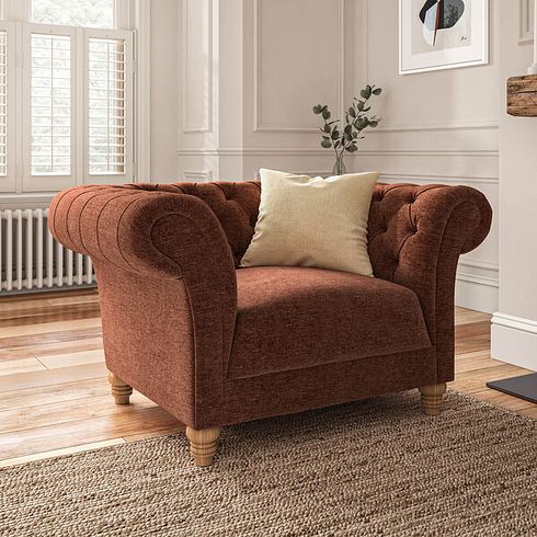 Montgomery Armchair in Arlan Copperwood Fabric