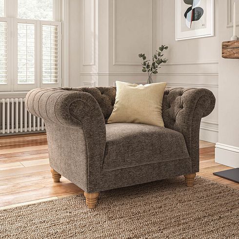 Montgomery Armchair in Arlan Smokestone Fabric