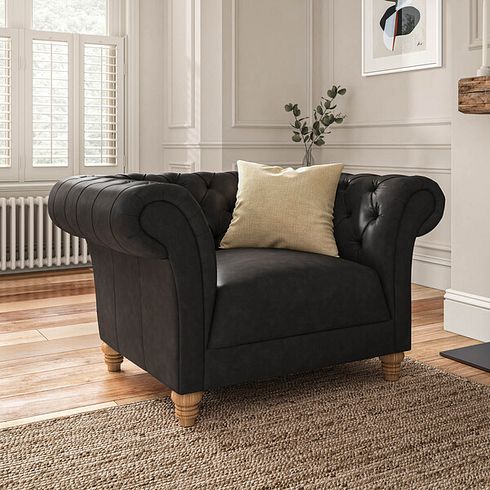 Montgomery Armchair in Ash Leather