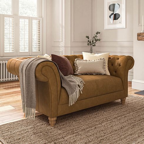 Montgomery 2 Seater Sofa in Brown Leather