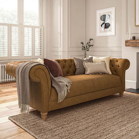 Montgomery 3 Seater Sofa in Brown Leather