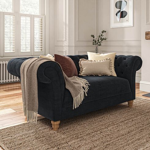 Montgomery 3 Seater Sofa in Charcoal Velvet