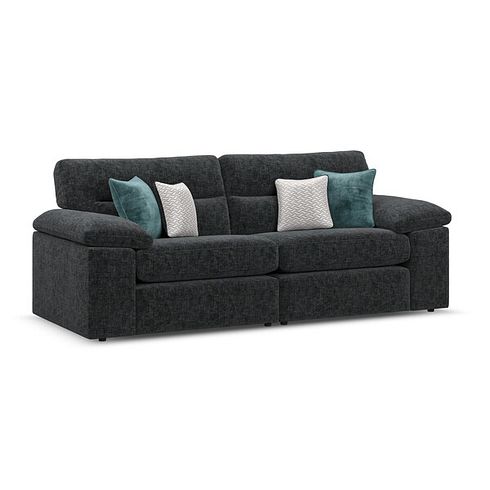 Morgan 3 Seater Sofa in Cupid Charcoal fabric