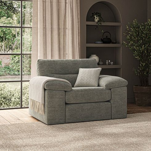 Morgan Armchair in Olive Green Fabric