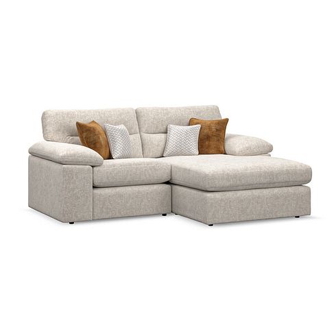 Morgan Modular 2 Seater Right Hand Compact Chaise Sofa in Cupid Beige fabric - Group 13