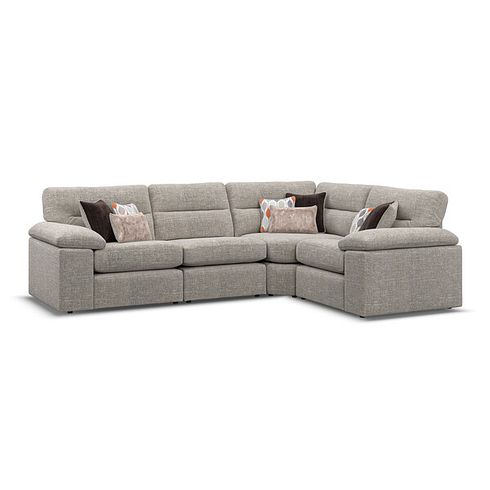 Morgan Modular Group 2 in Santos Mink with Orange and Beige Scatters 