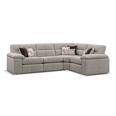 Morgan Modular Group 2 in Santos Mink with Orange and Beige Scatters 