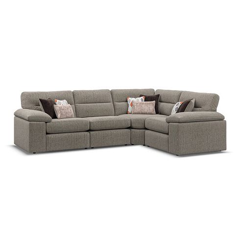 Morgan Modular Group 2 in Santos Taupe with Orange and Beige Scatters 