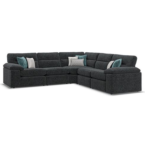 Morgan Modular Group 3 in Cupid Charcoal fabric