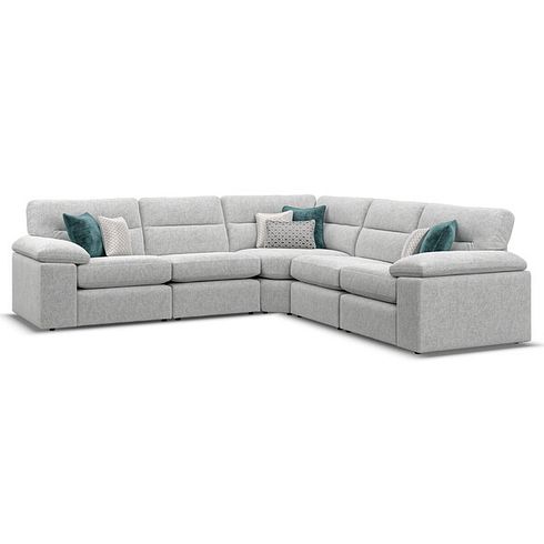 Morgan Modular Group 3 in Cupid Silver fabric