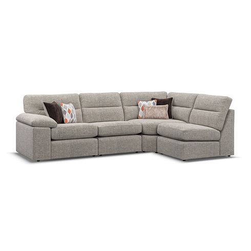 Morgan Modular Group 4 in Santos Mink with Orange and Beige Scatters 