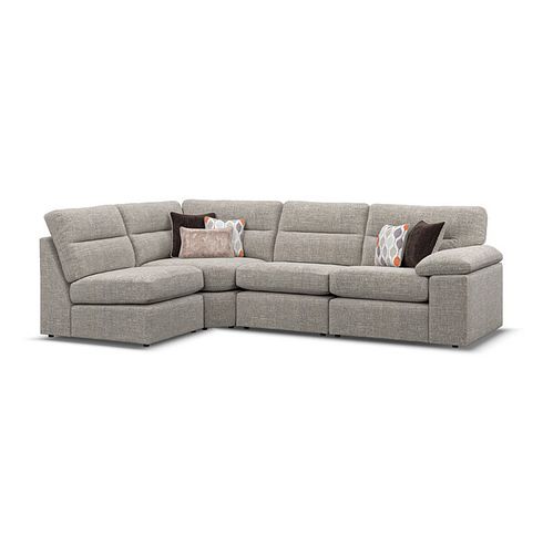 Morgan Modular Group 5 in Santos Mink with Orange and Beige Scatters 
