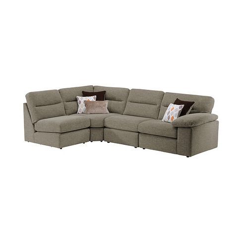 Morgan Modular Group 5 in Santos Taupe with Orange and Beige Scatters 