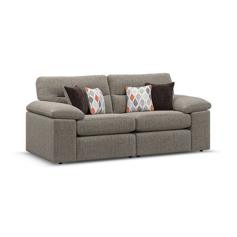 Morgan Modular Group 8 in Santos Taupe with Orange and Beige Scatters 
