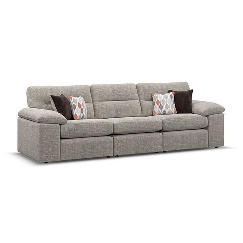 Morgan Modular Group 9 in Santos Mink with Orange and Beige Scatters 