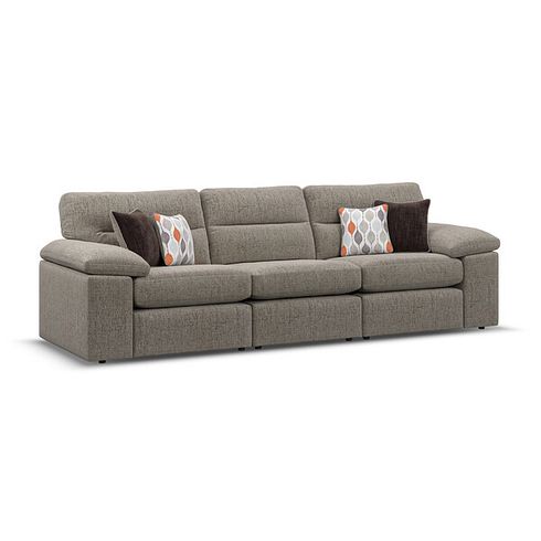 Morgan Modular Group 9 in Santos Taupe with Orange and Beige Scatters 