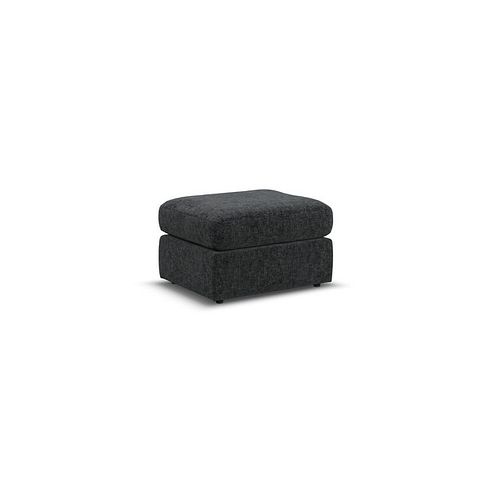 Morgan Small Fender Footstool in Cupid Charcoal fabric