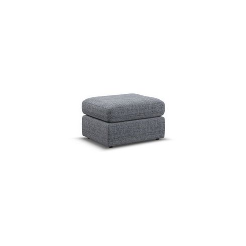 Morgan Small Fender Footstool in Santos Grey fabric