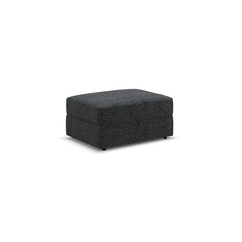 Morgan Storage Footstool in Cupid Charcoal fabric