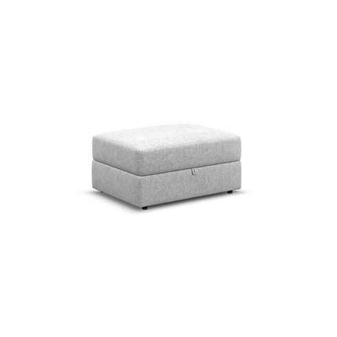 Morgan Storage Footstool in Cupid Silver fabric