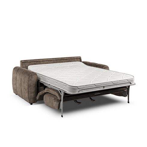 Nap 3 Seater Sofa Bed in Dapple Chocolate Fabric