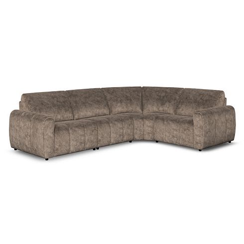 Nap 4 Seat Left Hand Modular Corner Sofa in Dapple Chocolate Fabric  - Group 2