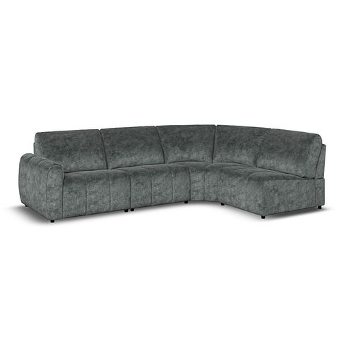 Nap 4 Seat Left Hand Modular Corner Sofa in Dapple Grey Fabric - Group 4