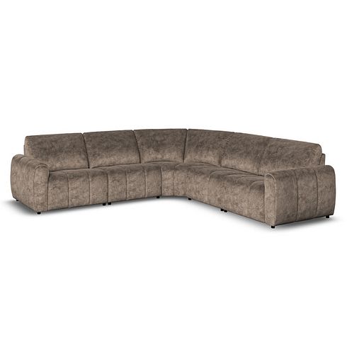 Nap 5 Seat Modular Corner Sofa in Dapple Chocolate Fabric - Group 3