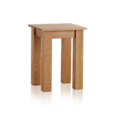 Natural Solid Oak Minimalist Lamp Table