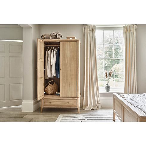 Newton Light Natural Solid Oak Double Wardrobe