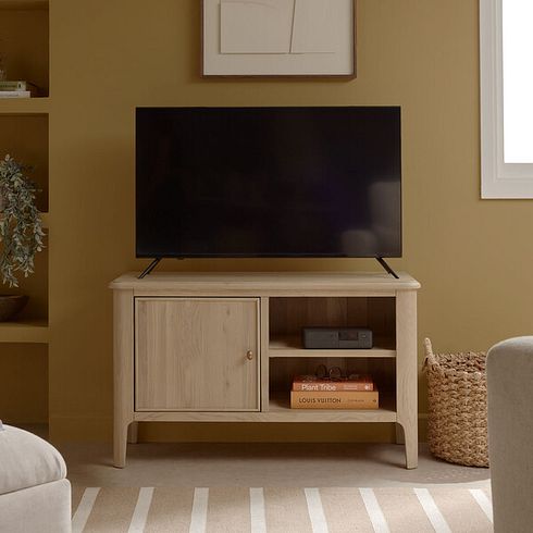 Newton Light Natural Solid Oak Small TV Unit
