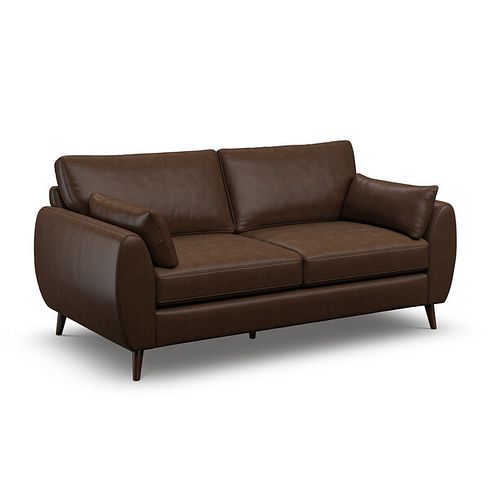Nova 3 Seater Sofa in Dark Brown Leather