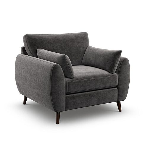 Nova Armchair in Canna Dark Grey Fabric