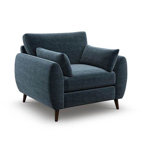 Nova Armchair in Canna Steel Blue Fabric