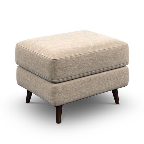 Nova Footstool in Canna Sand Fabric