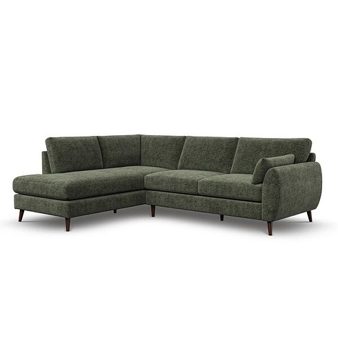 Nova Right Hand Corner Chaise Sofa in Arlan Mossy Fabric