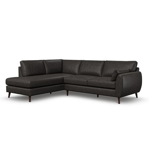 Nova Right Hand Corner Chaise Sofa in Ash Leather