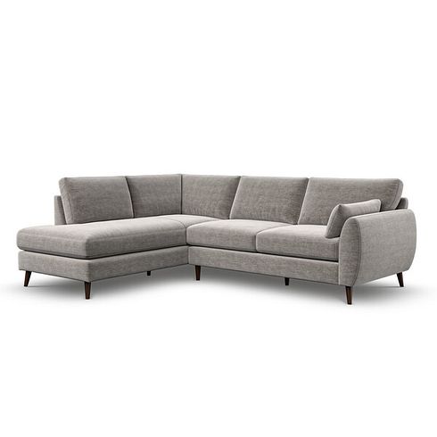 Nova Right Hand Corner Chaise Sofa in Canna Grey Fabric