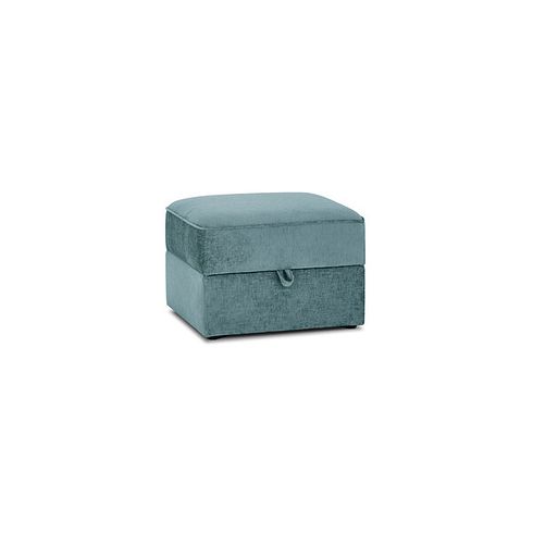 Odette Storage Footstool in Adele Jade Fabric