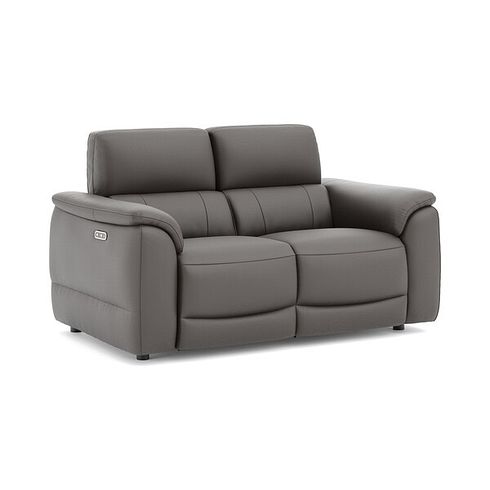 Phoenix 2 Seater Power Recliner Sofa in  Elephant Grey Leather